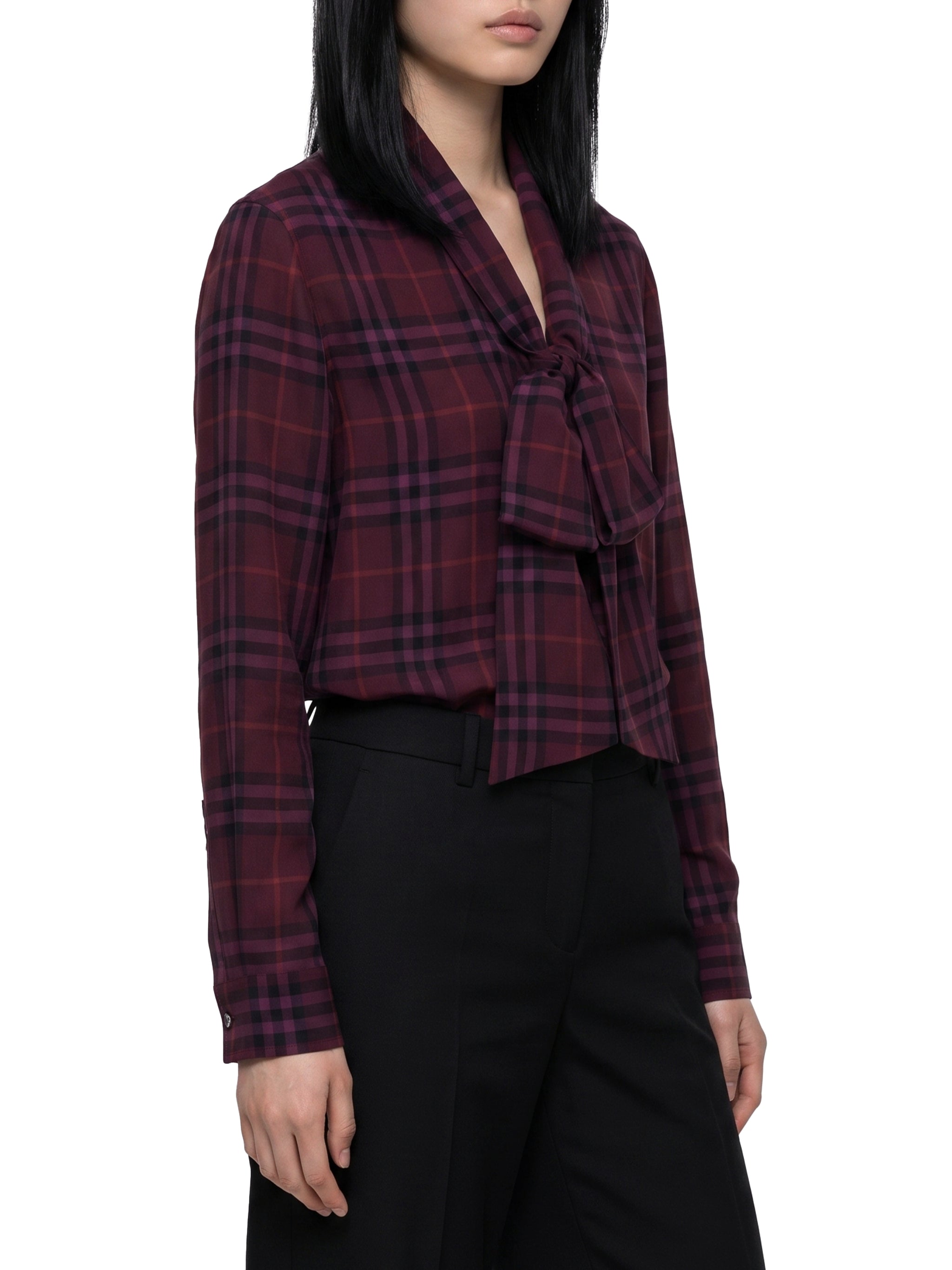 rhiannon check shirt with scarf