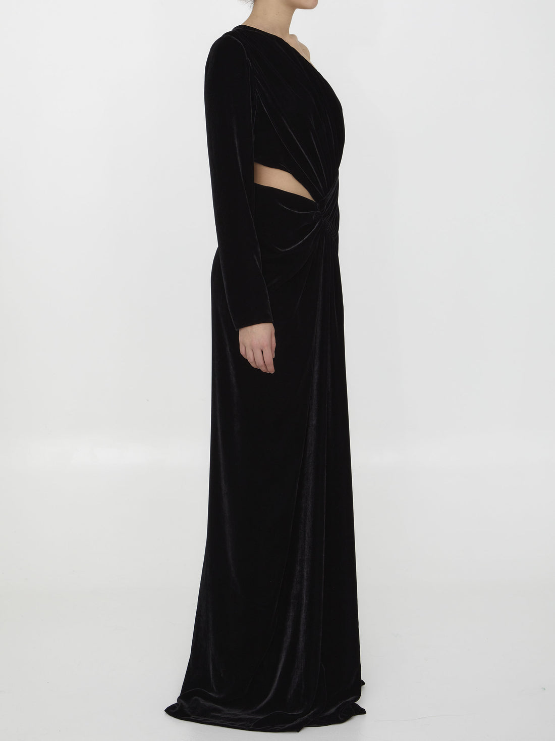 COSTARELLOS 36 black velvet dress