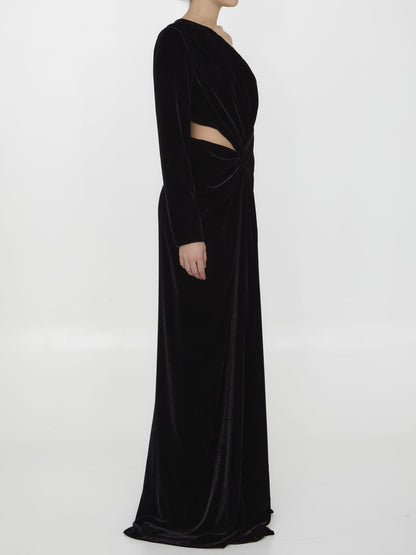 COSTARELLOS 36 black velvet dress