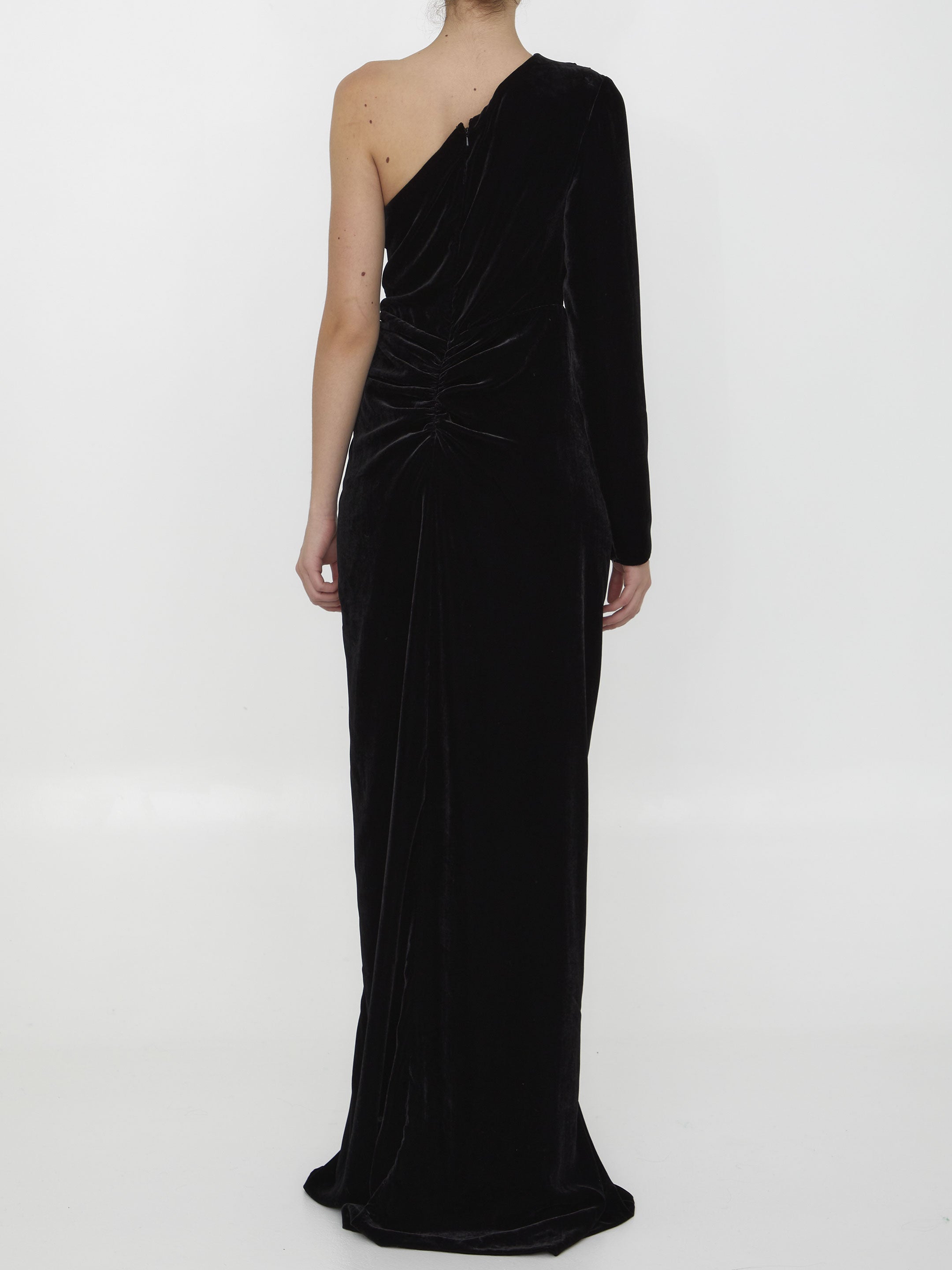COSTARELLOS 36 black velvet dress