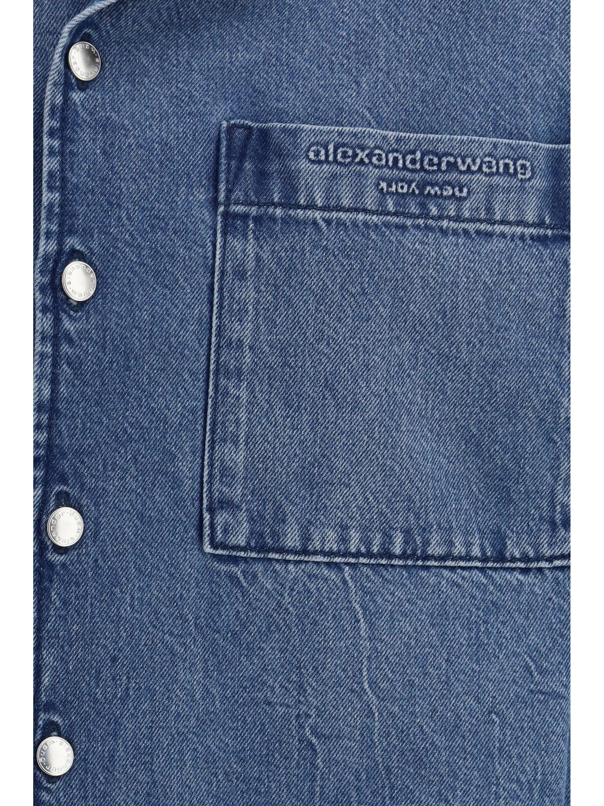 ALEXANDER WANG M cropped denim shirt