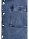 cropped denim shirt