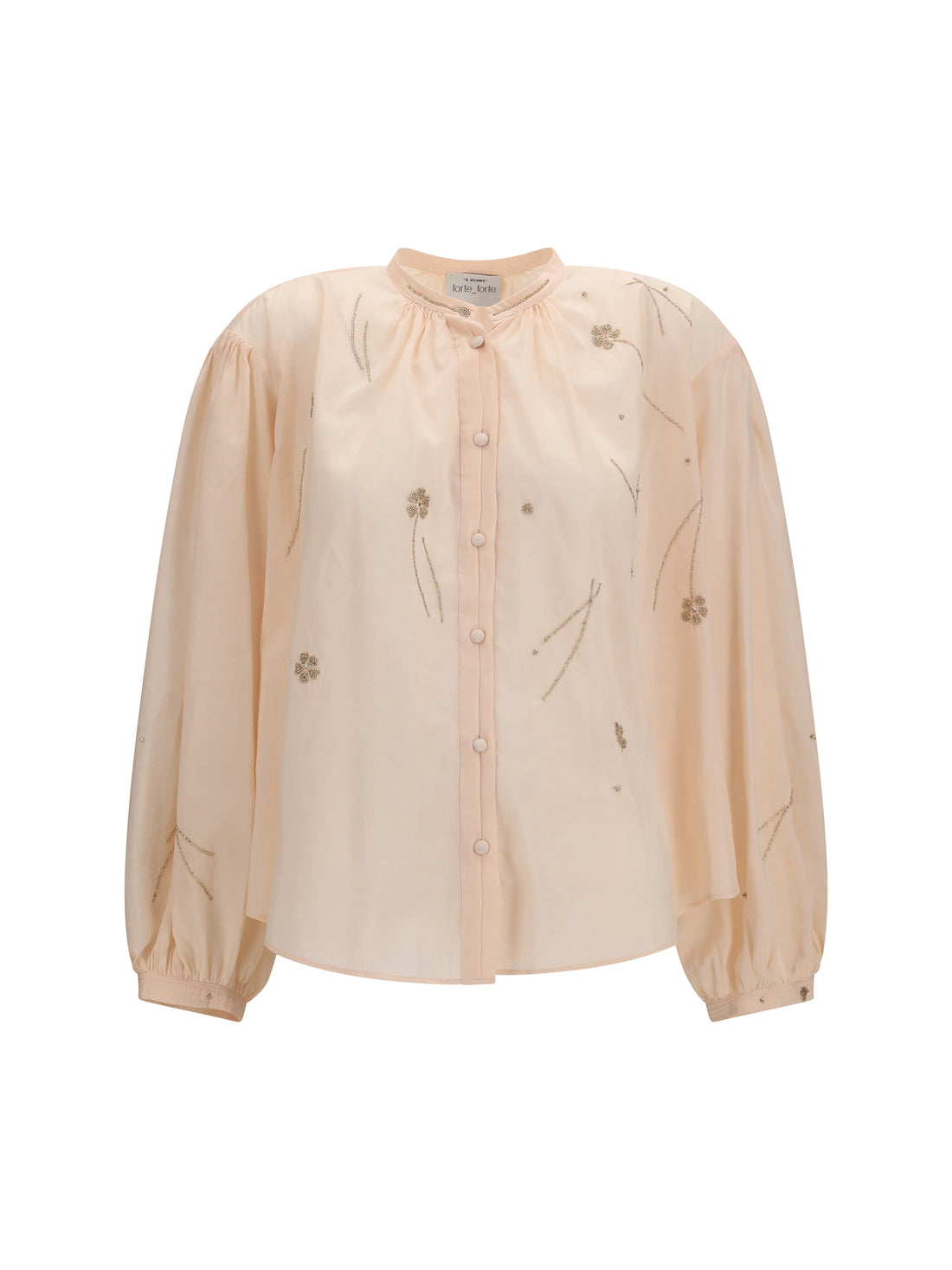 FORTE_FORTE II fleurs d’orient embroidered voile bohemian shirt