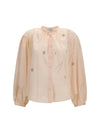 fleurs d’orient embroidered voile bohemian shirt