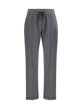 BRUNELLO CUCINELLI L track stretch-fleece trousers with monili detailing