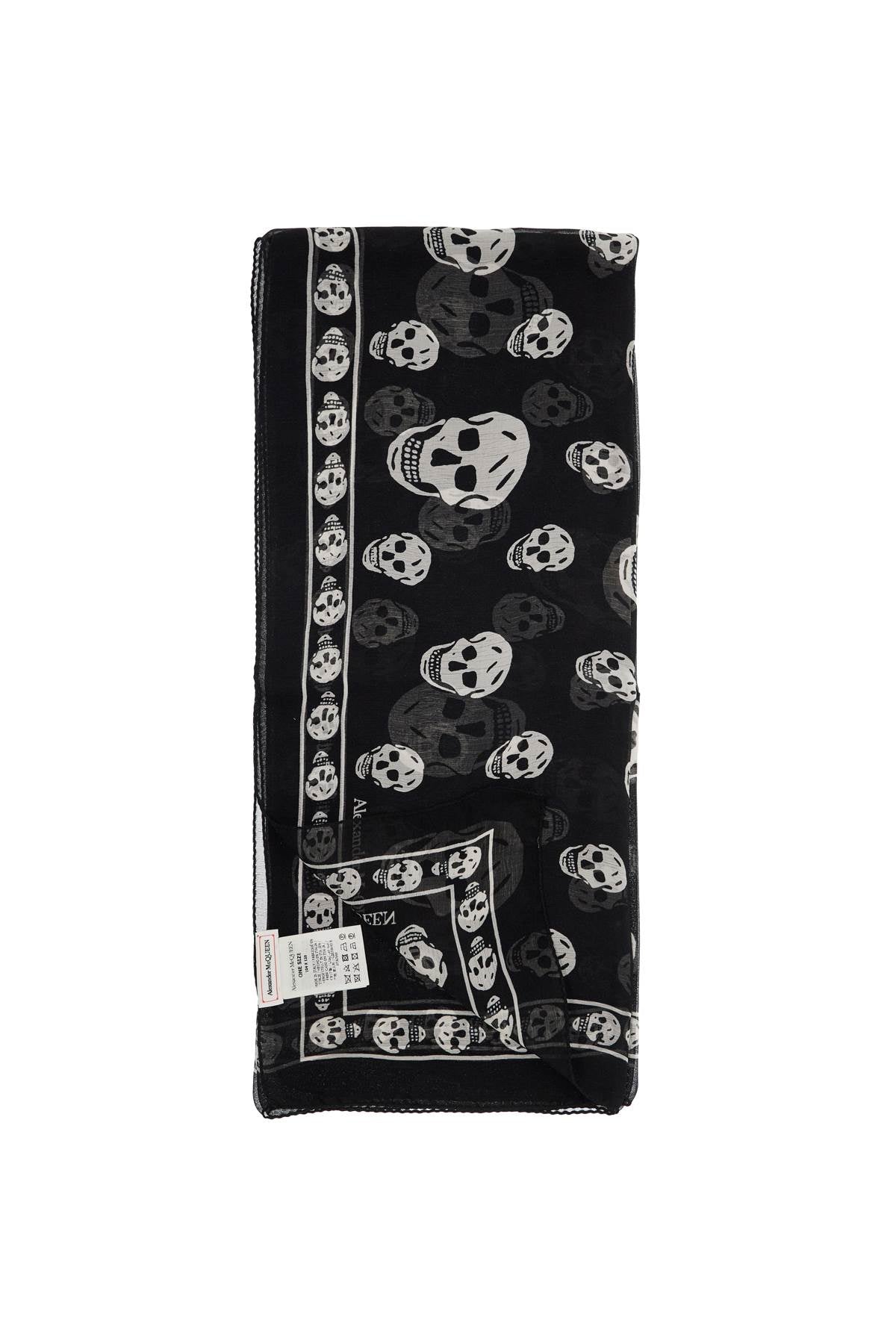 silk skull scarf