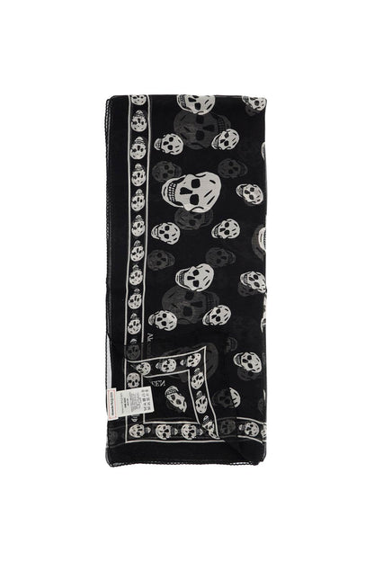 silk skull scarf