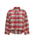 R13 M plaid shirt with frayed hem