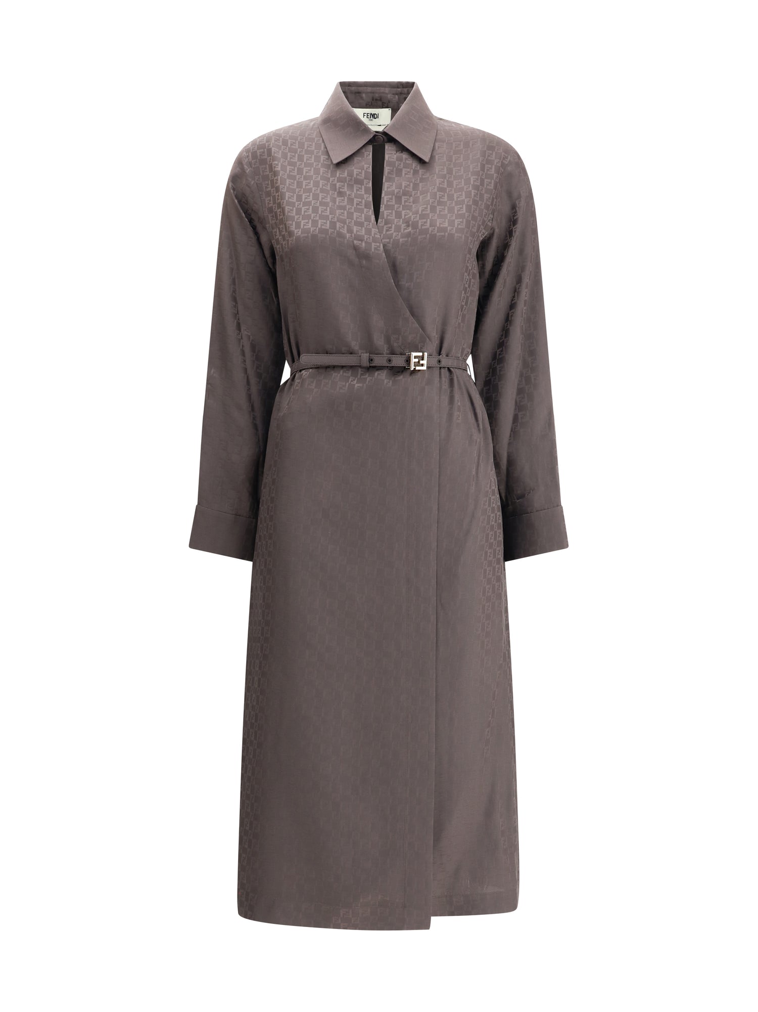 FENDI 40 ff silk jacquard dress
