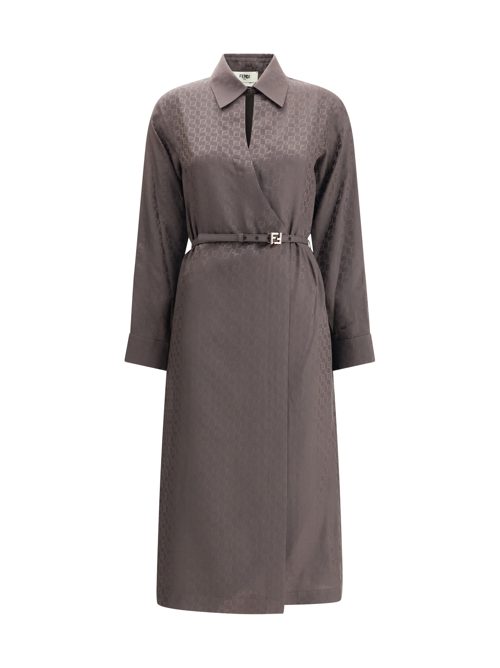 FENDI 40 ff silk jacquard dress