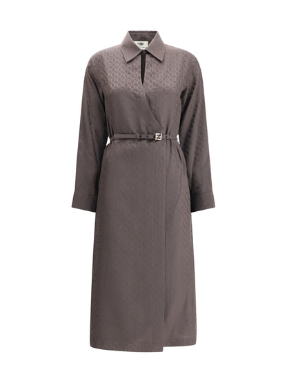 FENDI 40 ff silk jacquard dress