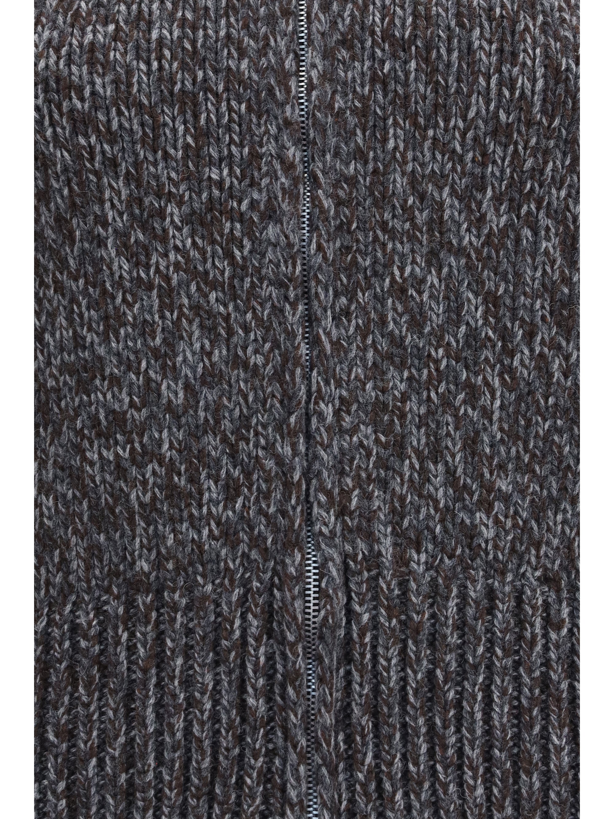 merino wool zip cardigan