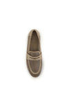 sparkling net leather loafers