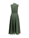 cotton poplin fit-and-flare dress