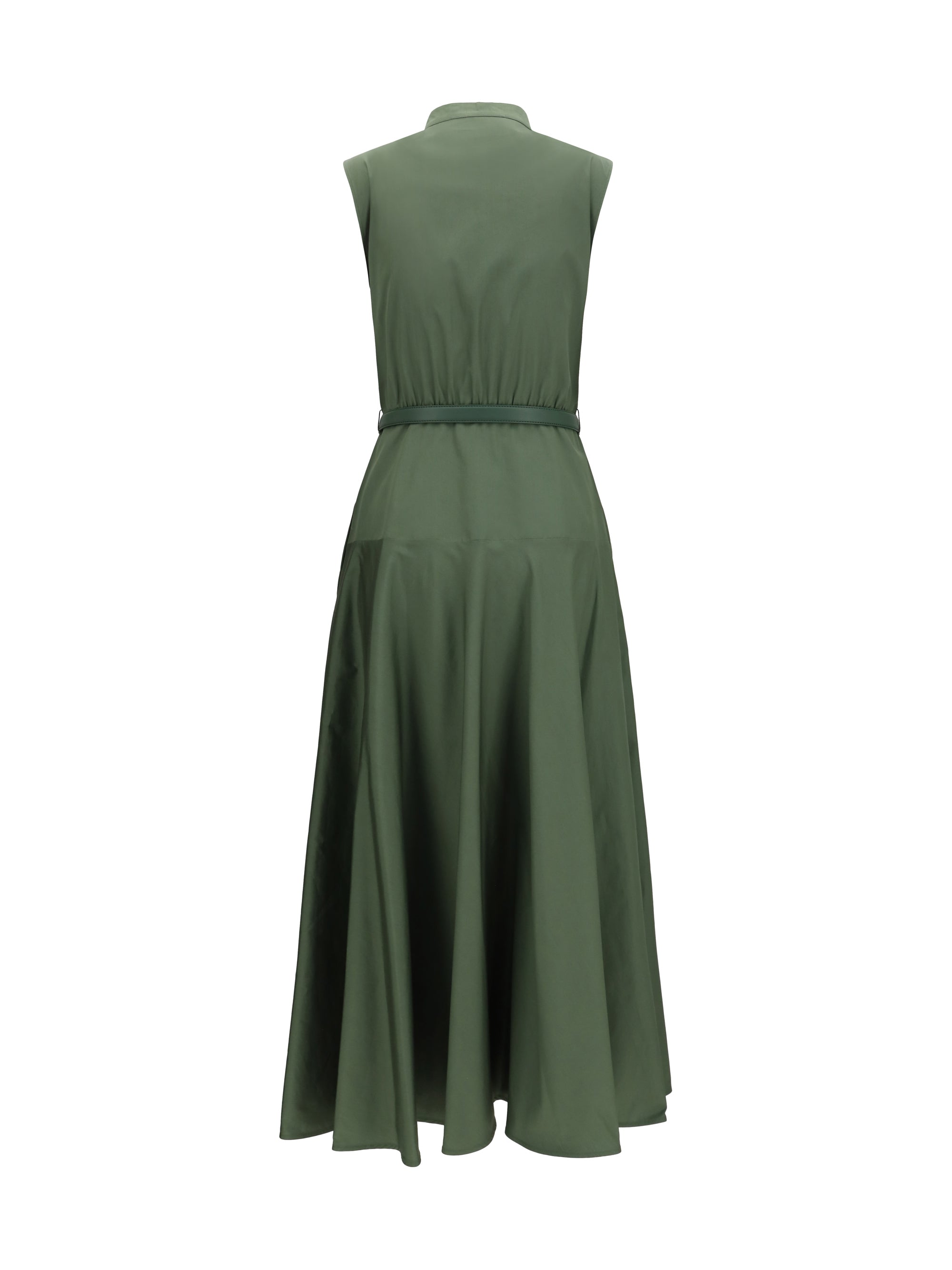 cotton poplin fit-and-flare dress