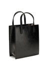 pocket leather handbag