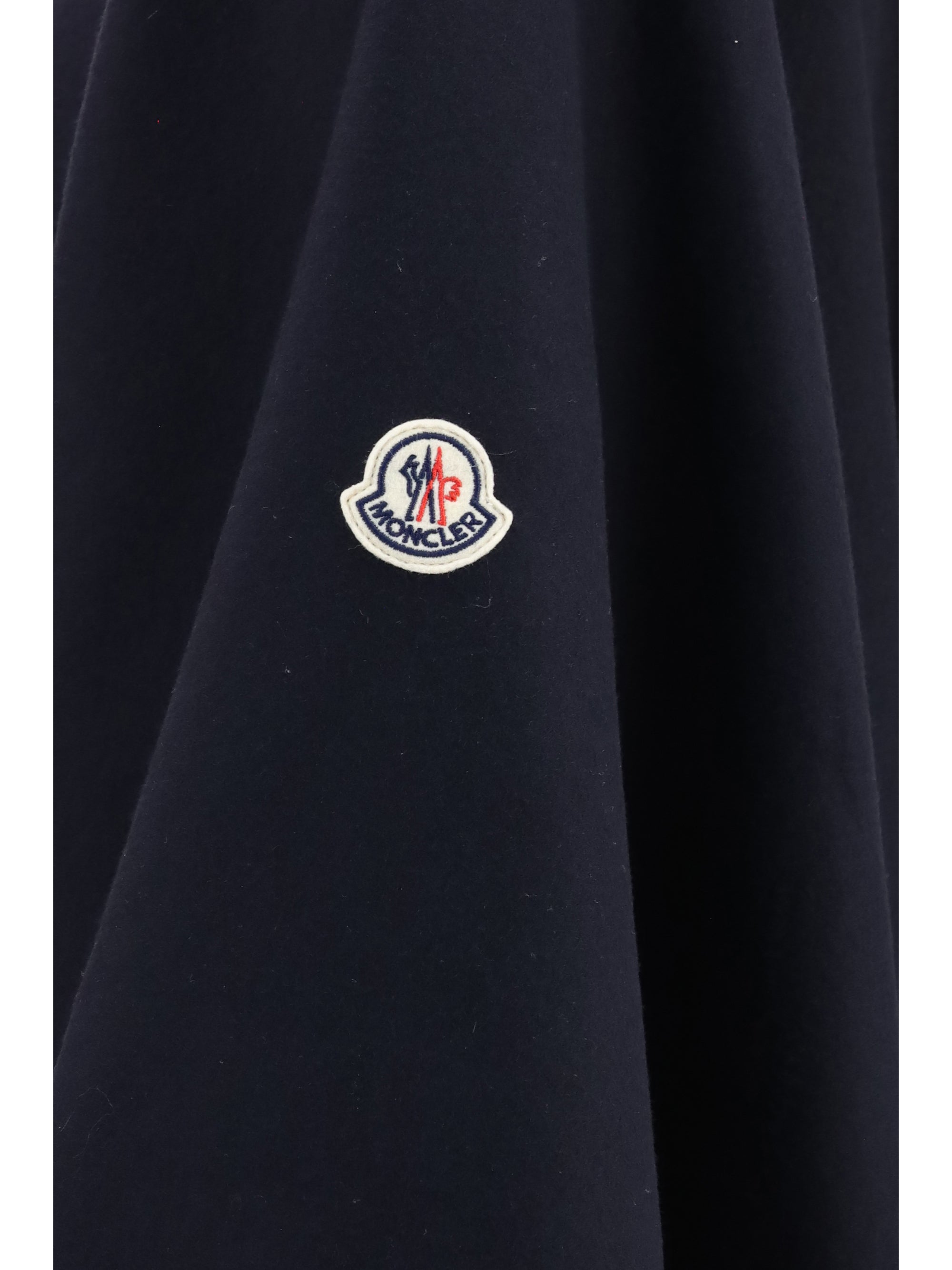 padded wool blend cape