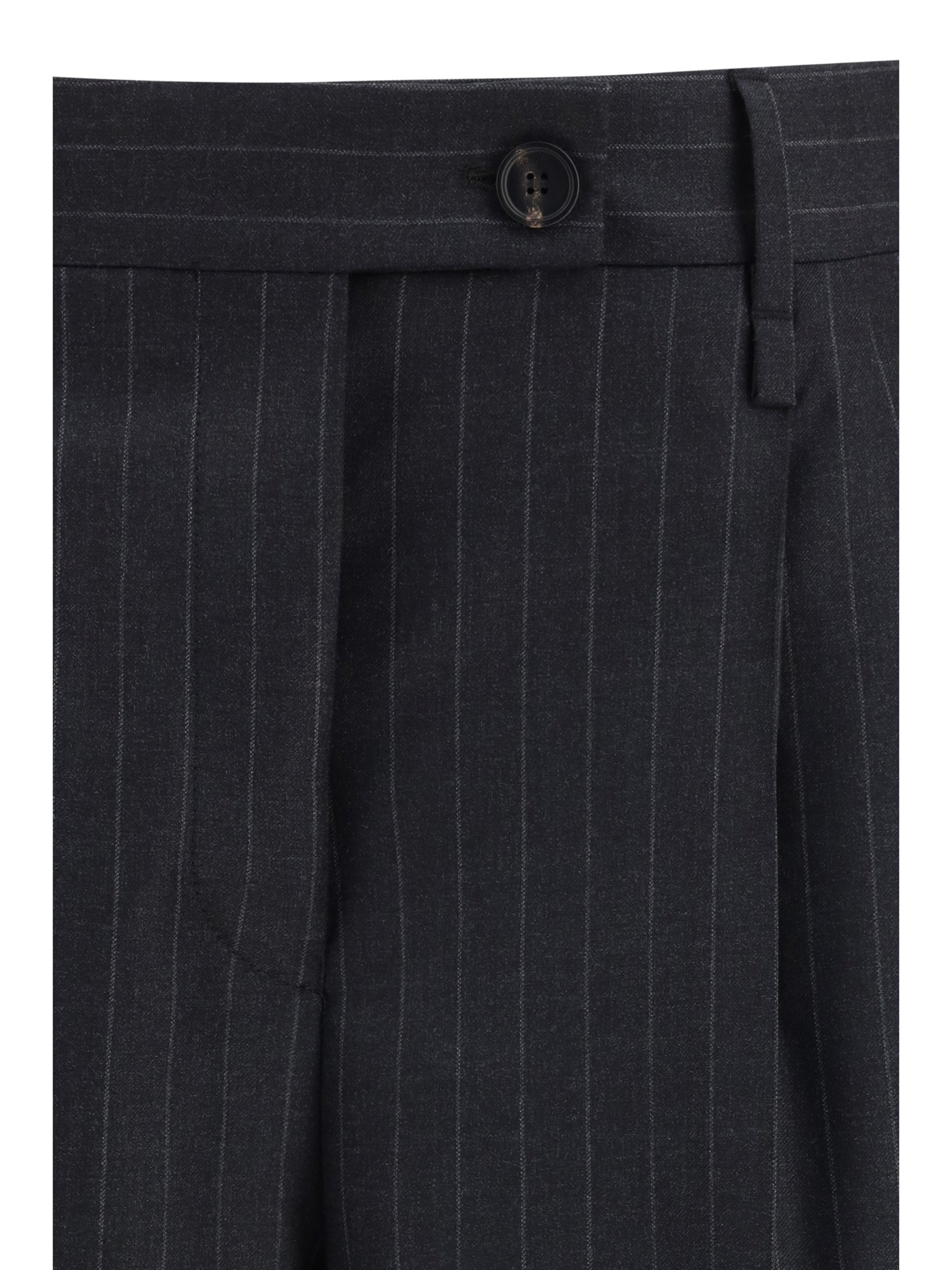 FERRAGAMO 42 pinstripe wool trousers
