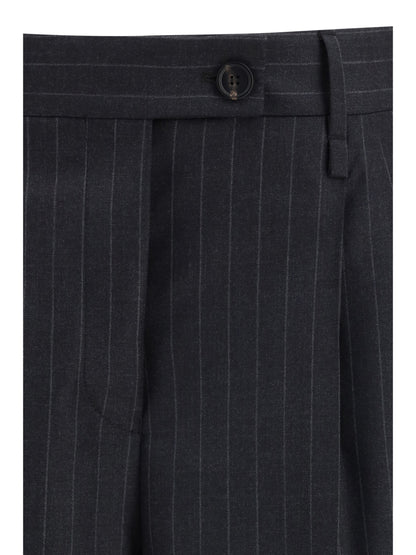 FERRAGAMO 42 pinstripe wool trousers