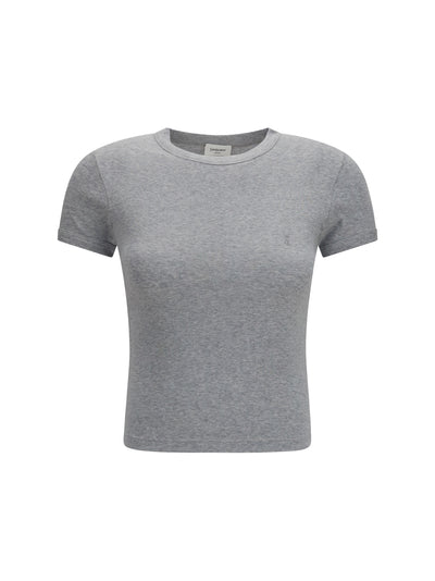 fitted cotton t-shirt with embroidered logo