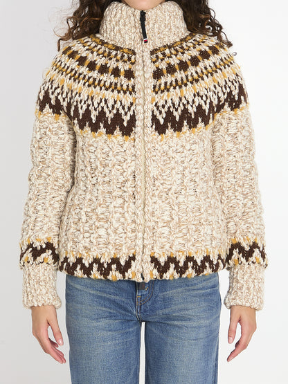 MONCLER GRENOBLE M girose padded cardigan 