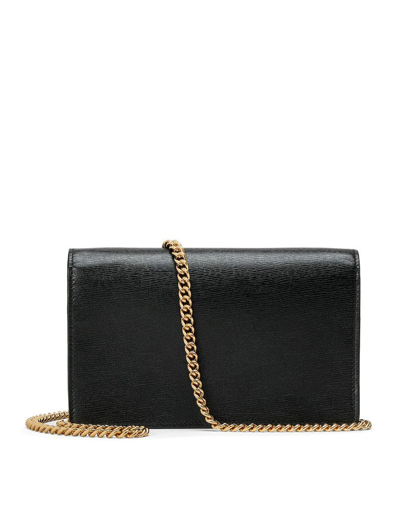 GG Marmont Leather Chain Wallet