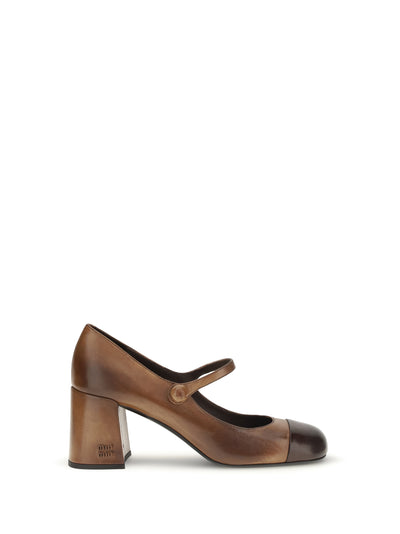 leather mary jane ballerinas
