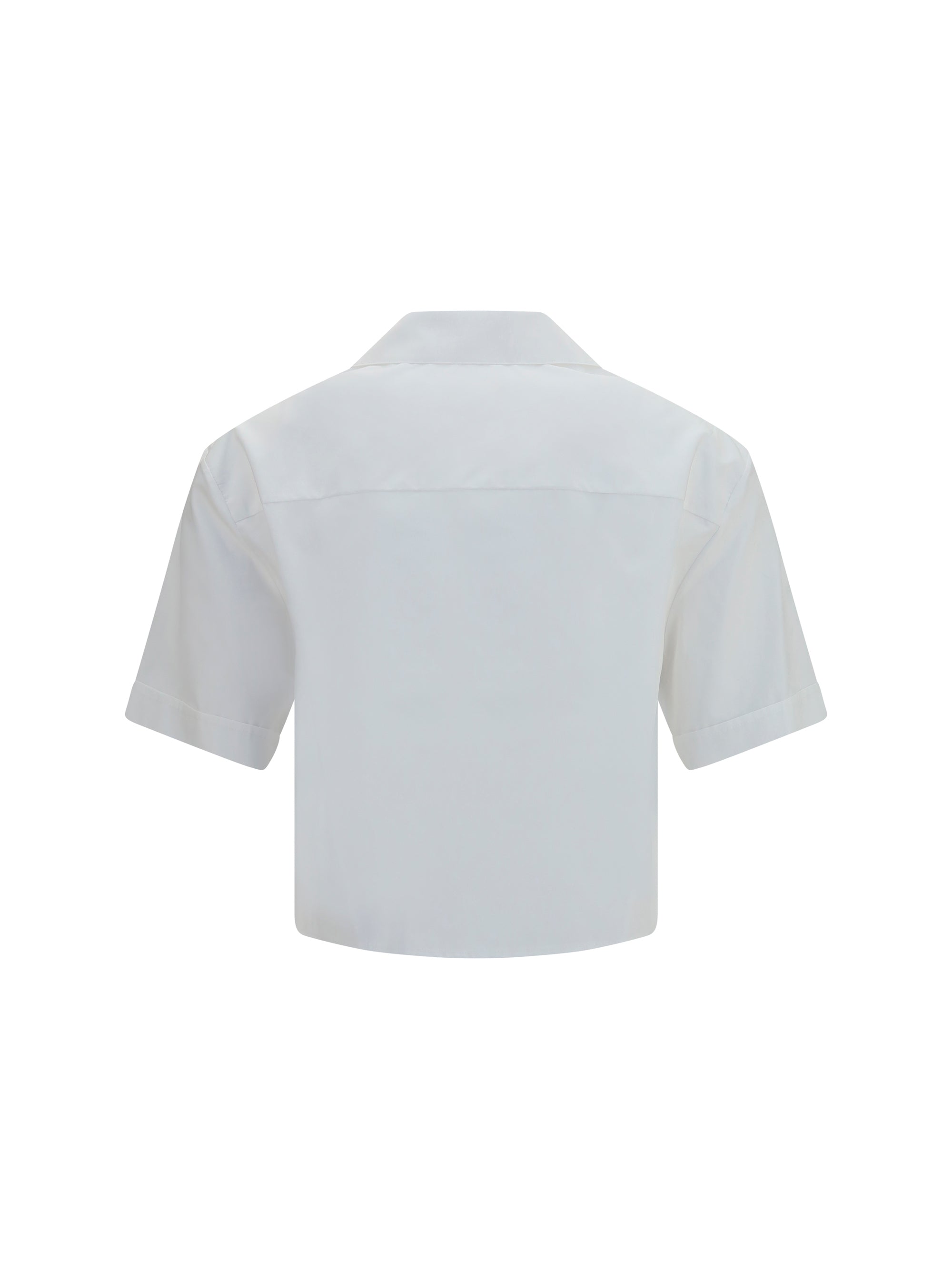 cropped cotton poplin shirt