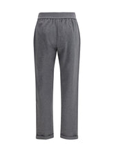 BRUNELLO CUCINELLI L track stretch-fleece trousers with monili detailing