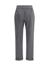 track stretch-fleece pants with monili detailing
