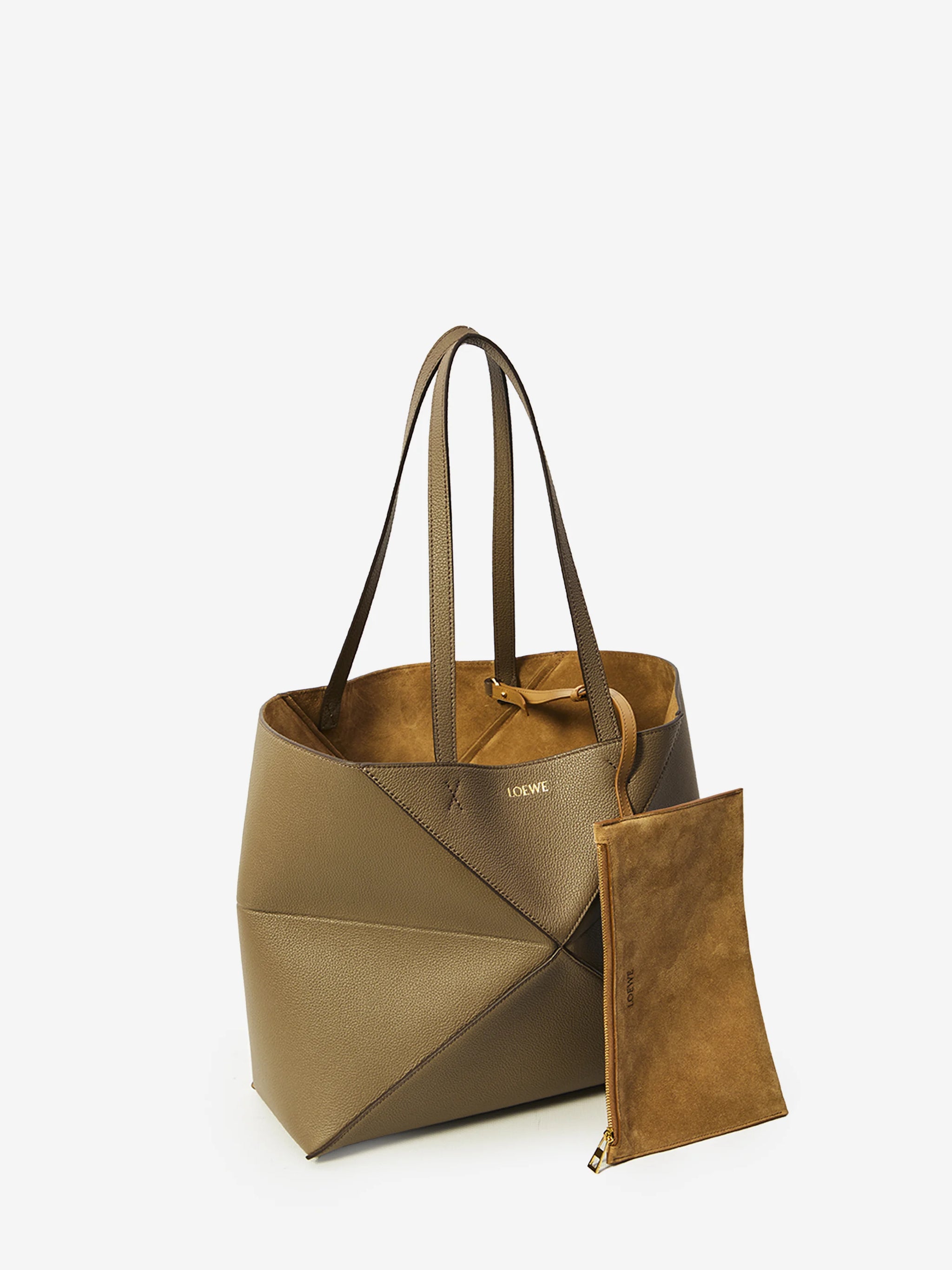 medium horizontal puzzle fold tote bag