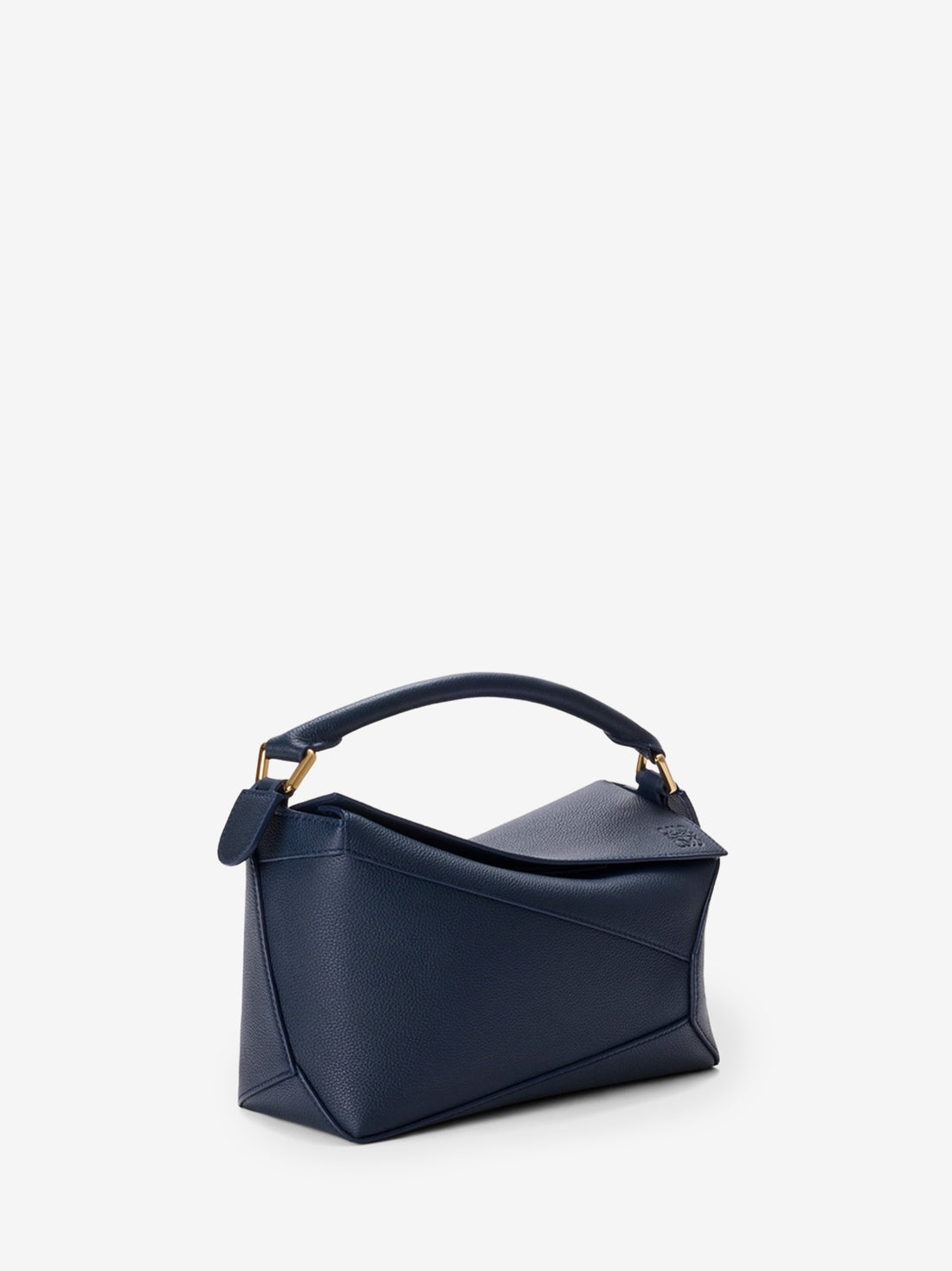 LOEWE OS small puzzle edge bag in deep navy blue