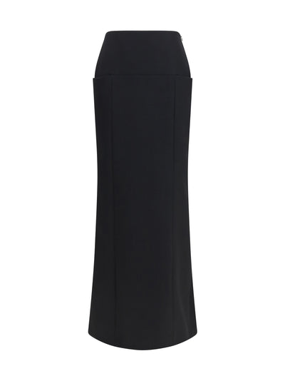 wool column skirt