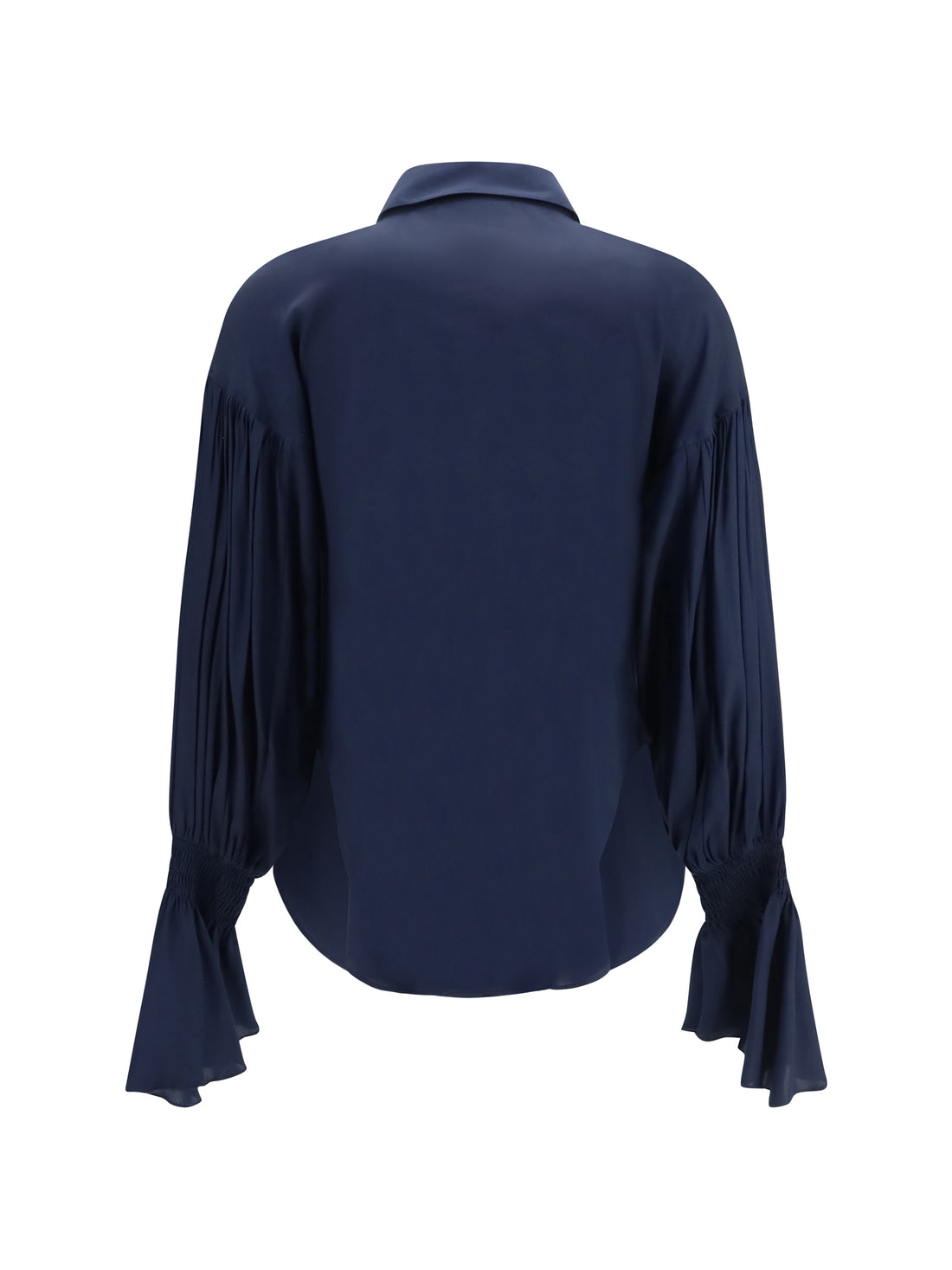 ELLA 38 silk-blend shirt with bell sleeves