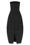 the long khaite stela dress defines a new architectural proportion through its