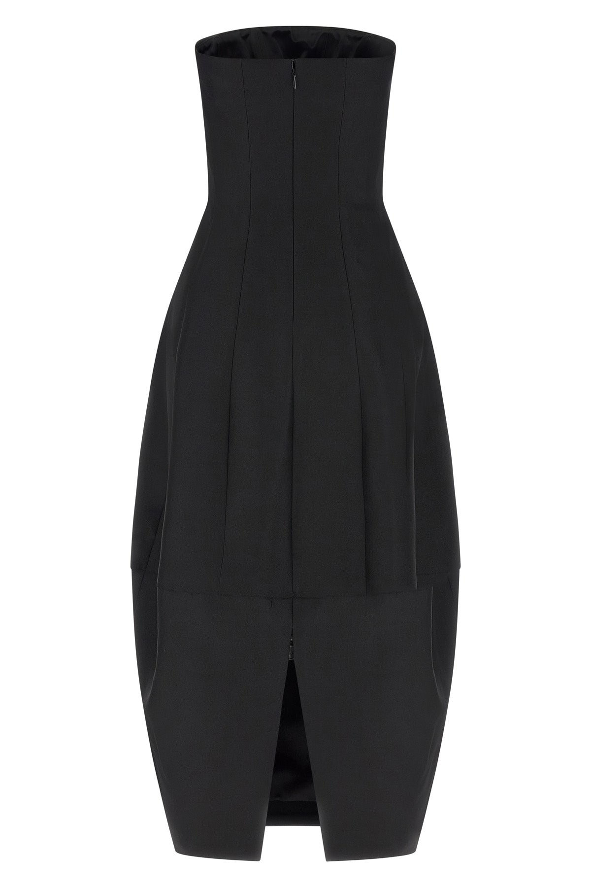 the long khaite stela dress defines a new architectural proportion through its