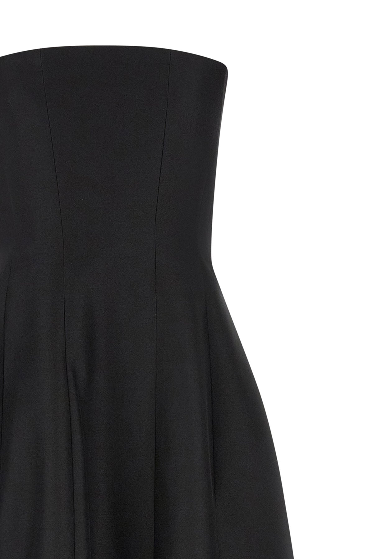 the long khaite stela dress defines a new architectural proportion through its