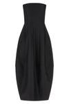 the long khaite stela dress defines a new architectural proportion through its