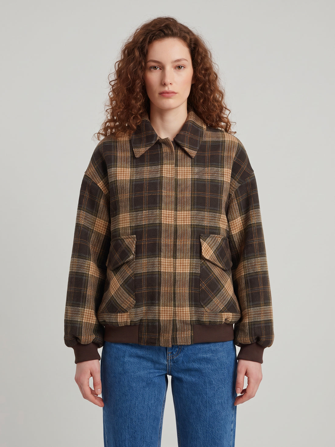 SUTTON NEW YORK 38 check bomber jacket