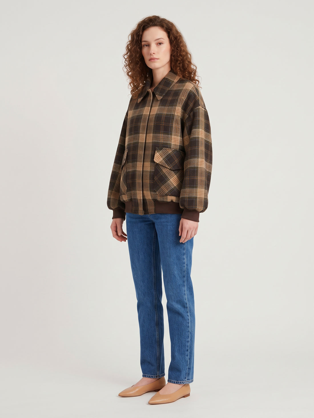 SUTTON NEW YORK 38 check bomber jacket