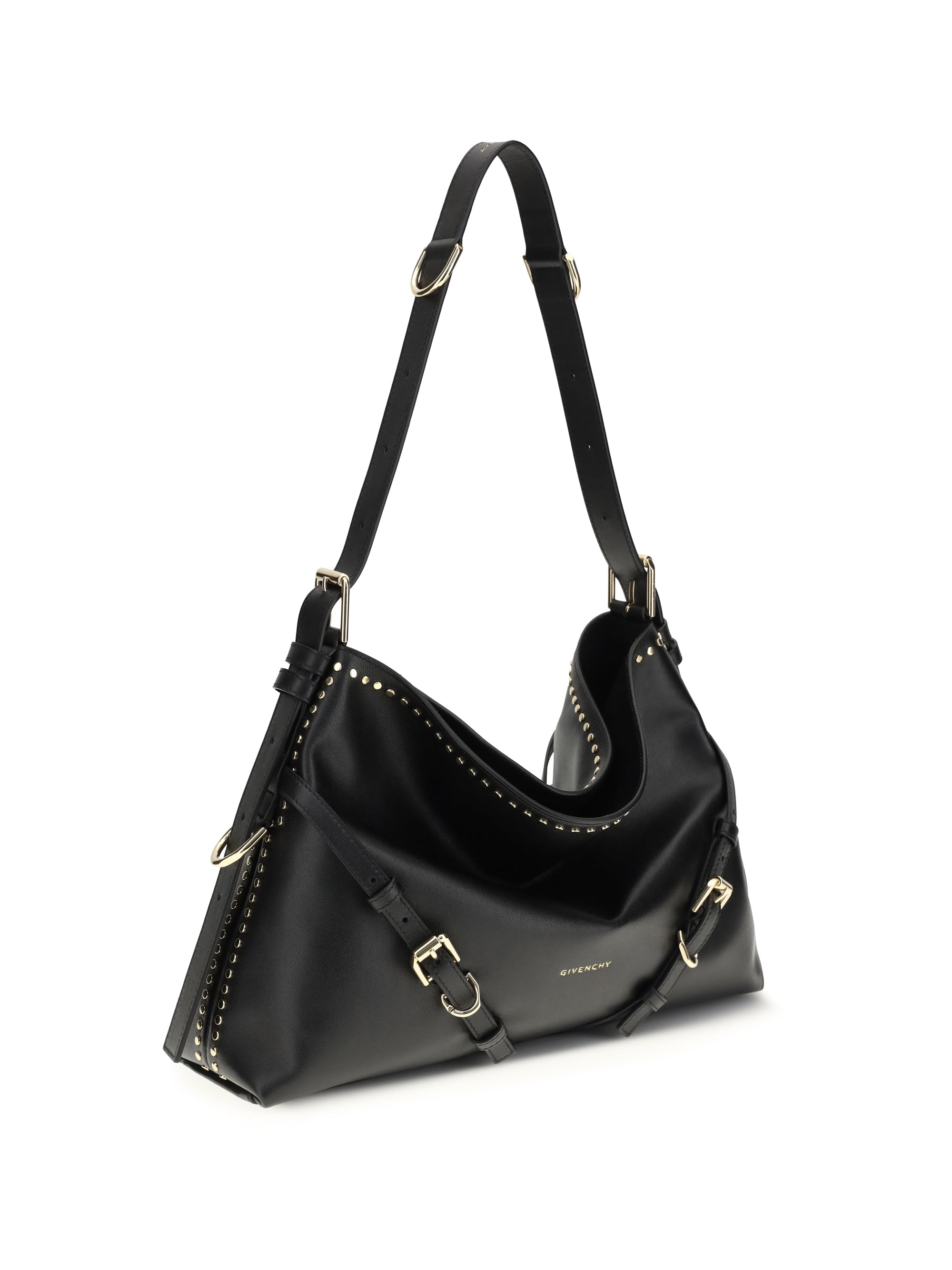 GIVENCHY OS large voyou shoulder bag in shiny leather