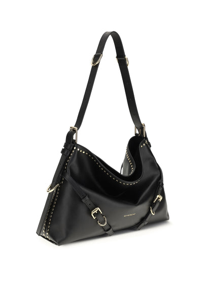 GIVENCHY OS large voyou shoulder bag in shiny leather