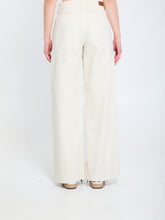 MONCLER 38 cotton pants with leather logo.