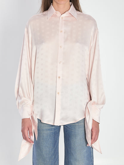BALENCIAGA 01 silk shirt with knotted cuffs