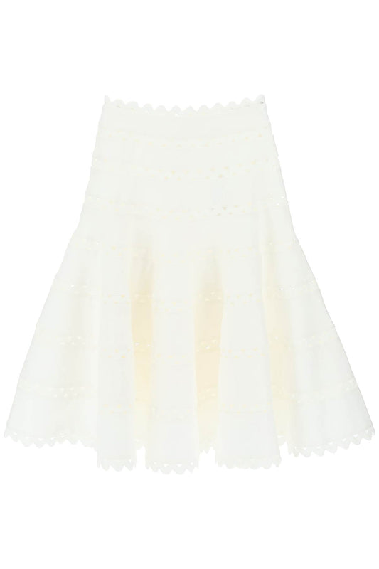 'high tide' linen midi skirt