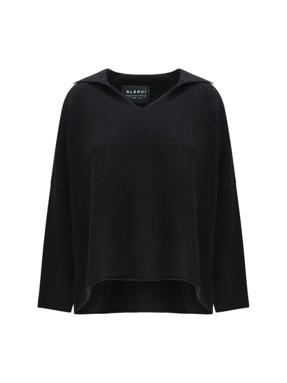 ALAIA S sweater with polo collar