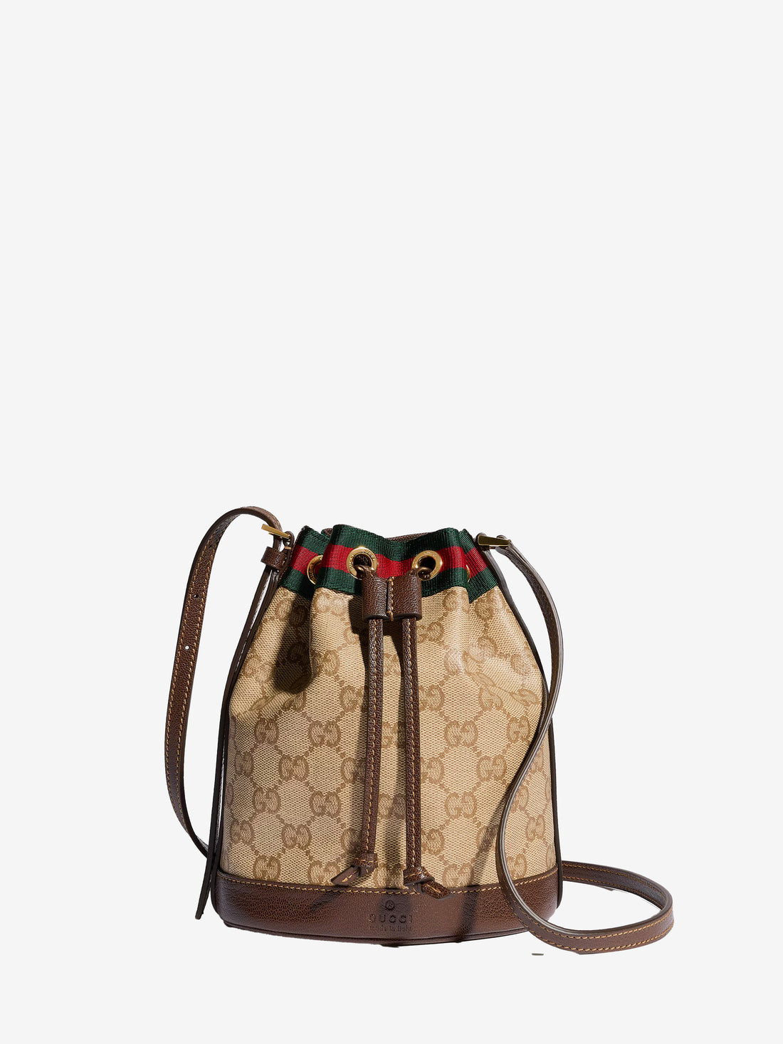 GUCCI OS mini bucket bag with web strap