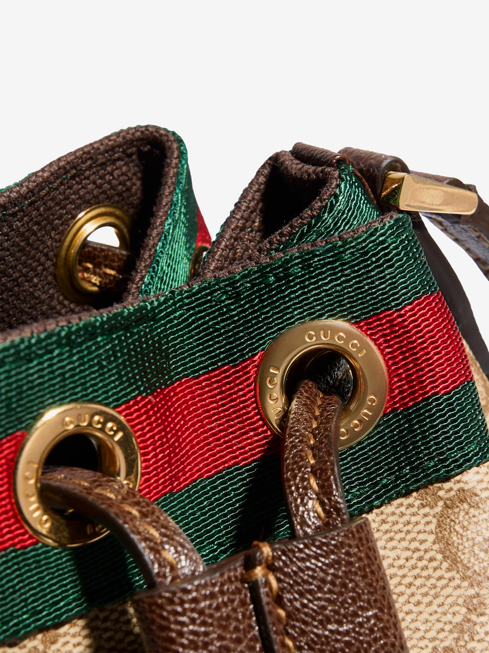 mini bucket bag with web strap