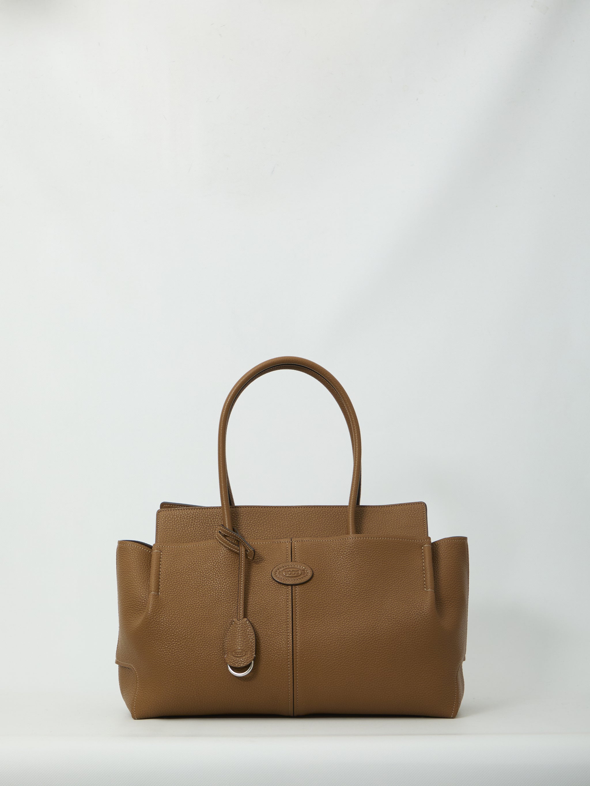 hammered leather medium tote bag