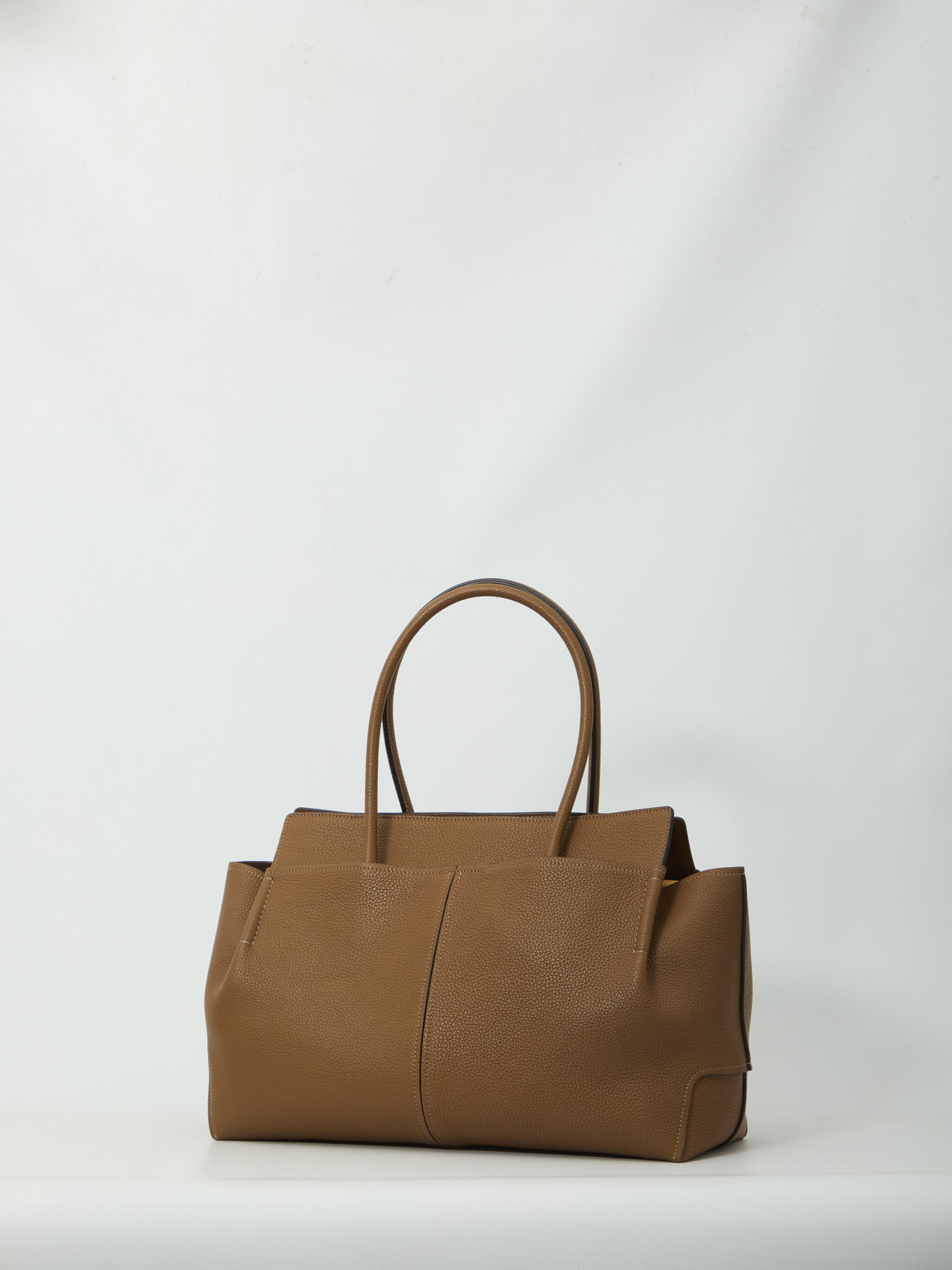 hammered leather medium tote bag